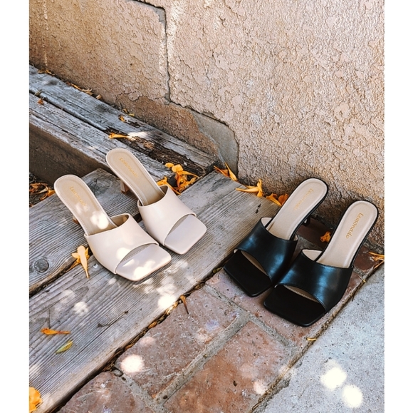 🚨END OF SUMMER SALE// square toe mule Black - Picture 3 of 3